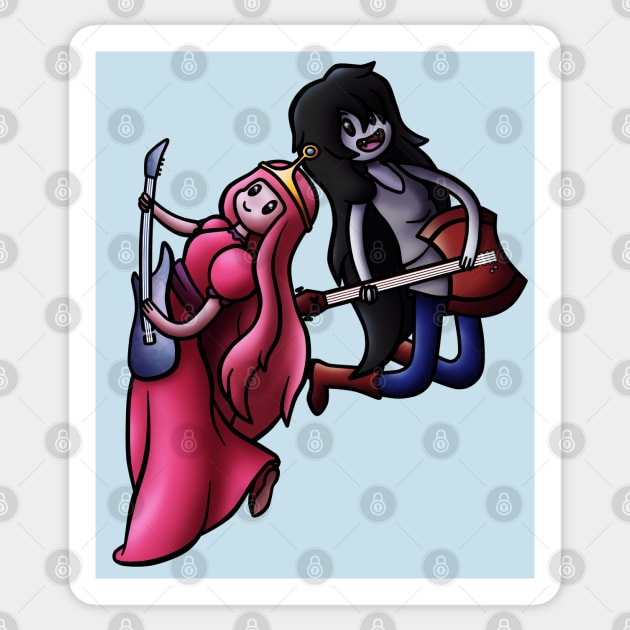 Marceline and Princess Bubblegum Sticker by VanumChan